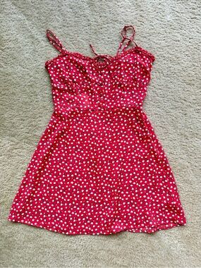 Aeropostale Red Rose Spaghetti Strap Sundress